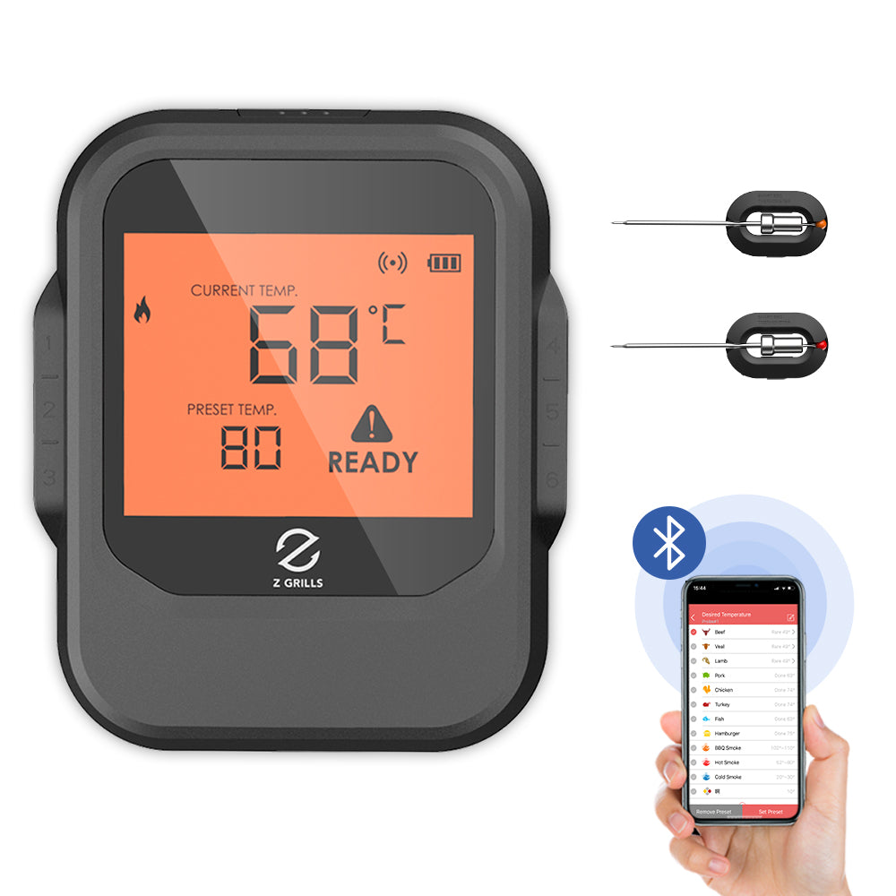 Chugod Bluetooth BBQ Thermometer With 6 Channels for sale online