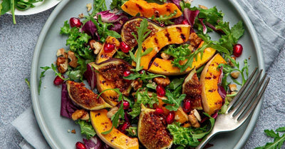 Grilled Acorn Squash (with Salad)