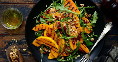 Grilled Butternut Squash (with Arugula Salad)