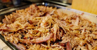 Whiskey Peach Smoked Pulled Chicken