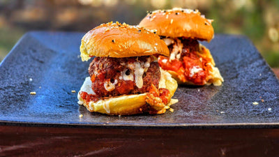 Smoky Meatball Sliders with Homemade Tomato Sauce