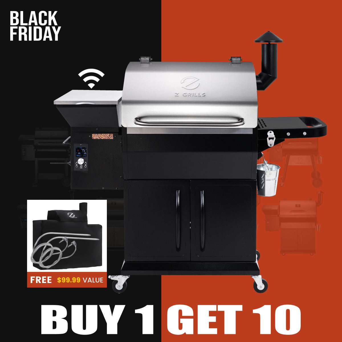 BBQ LEGEND 1000D4E WIFI - BUY 1 GET 10