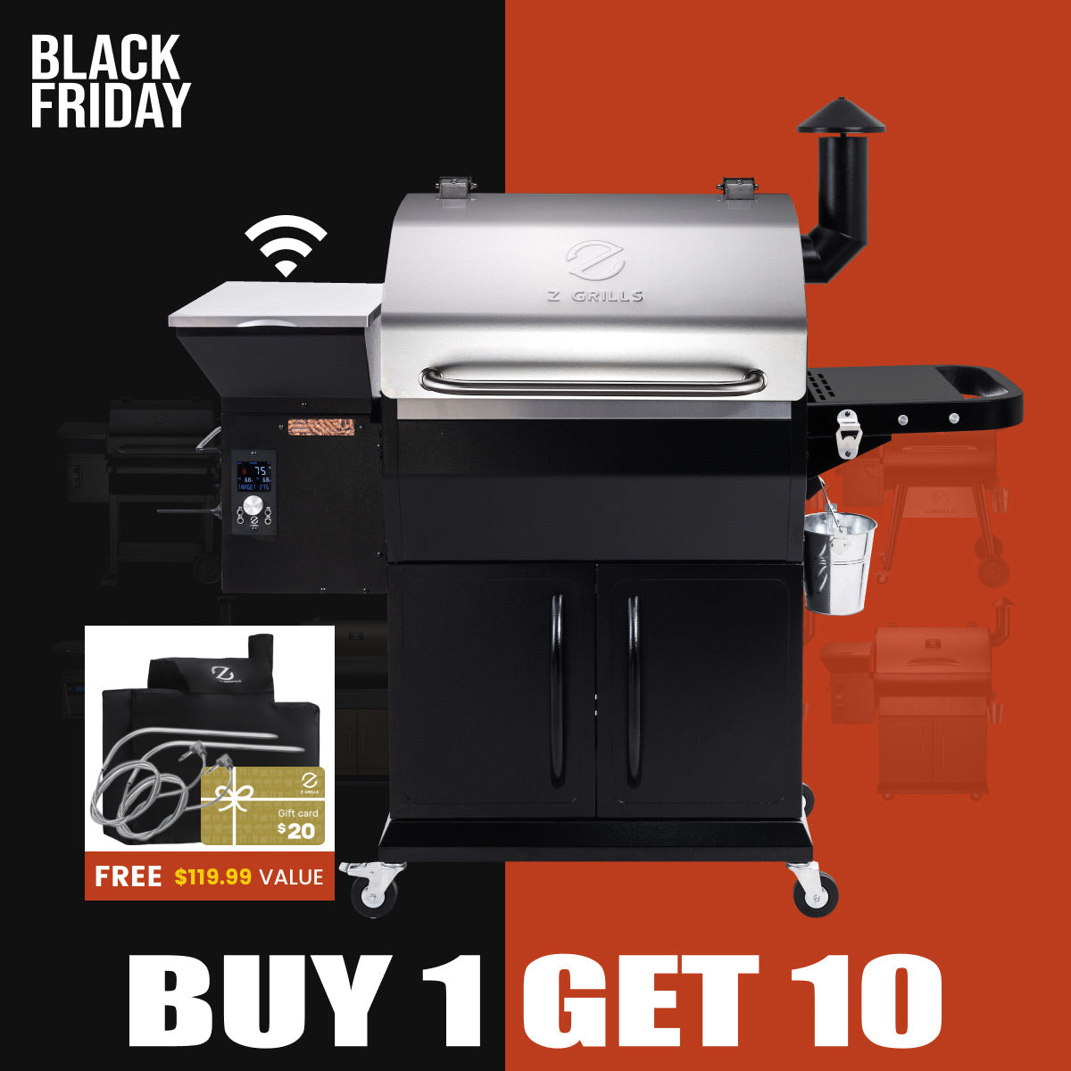 BBQ LEGEND 1000D4E WIFI - BUY 1 GET 10