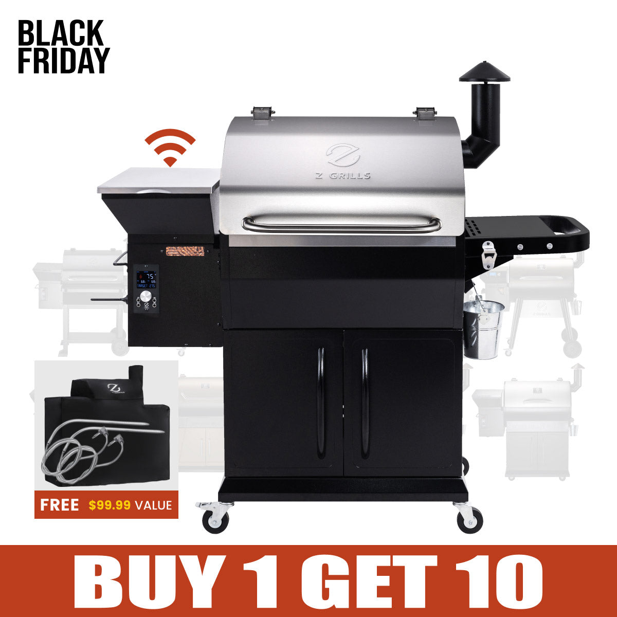 BBQ LEGEND 1000D4E WIFI - BUY 1 GET 10