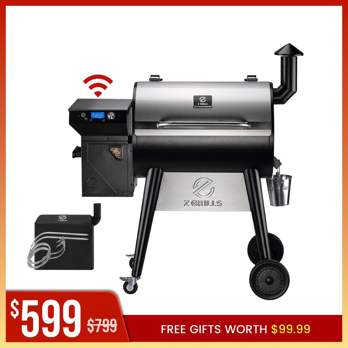 NEW ARRIVAL 7002C2E WIFI PELLET GRILL