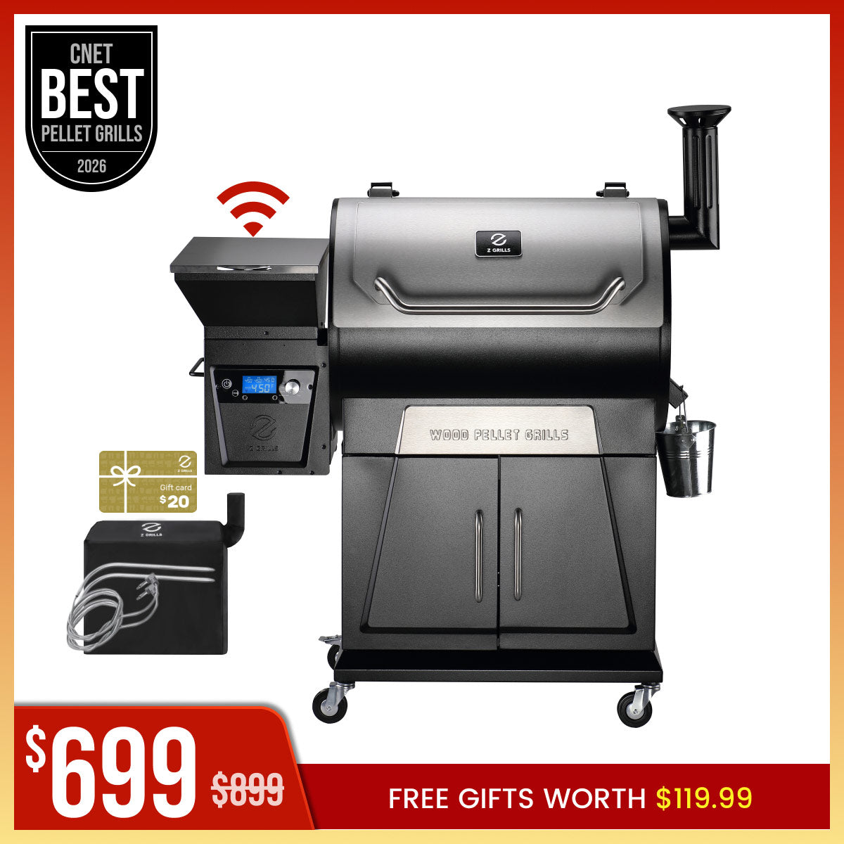 FLAGSHIP FAMILY 700D4E WIFI PELLET GRILL