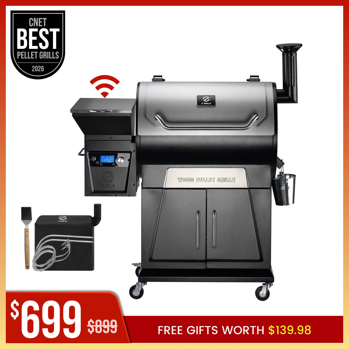 FLAGSHIP FAMILY 700D4E WIFI PELLET GRILL