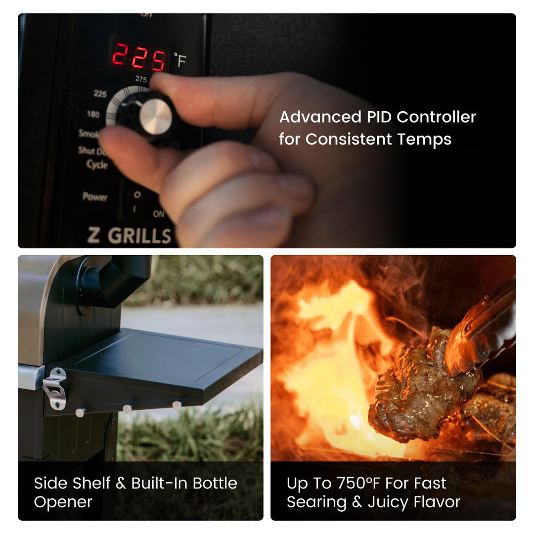 L6002B Pellet Grill with Direct Flame Searing- Z Grills