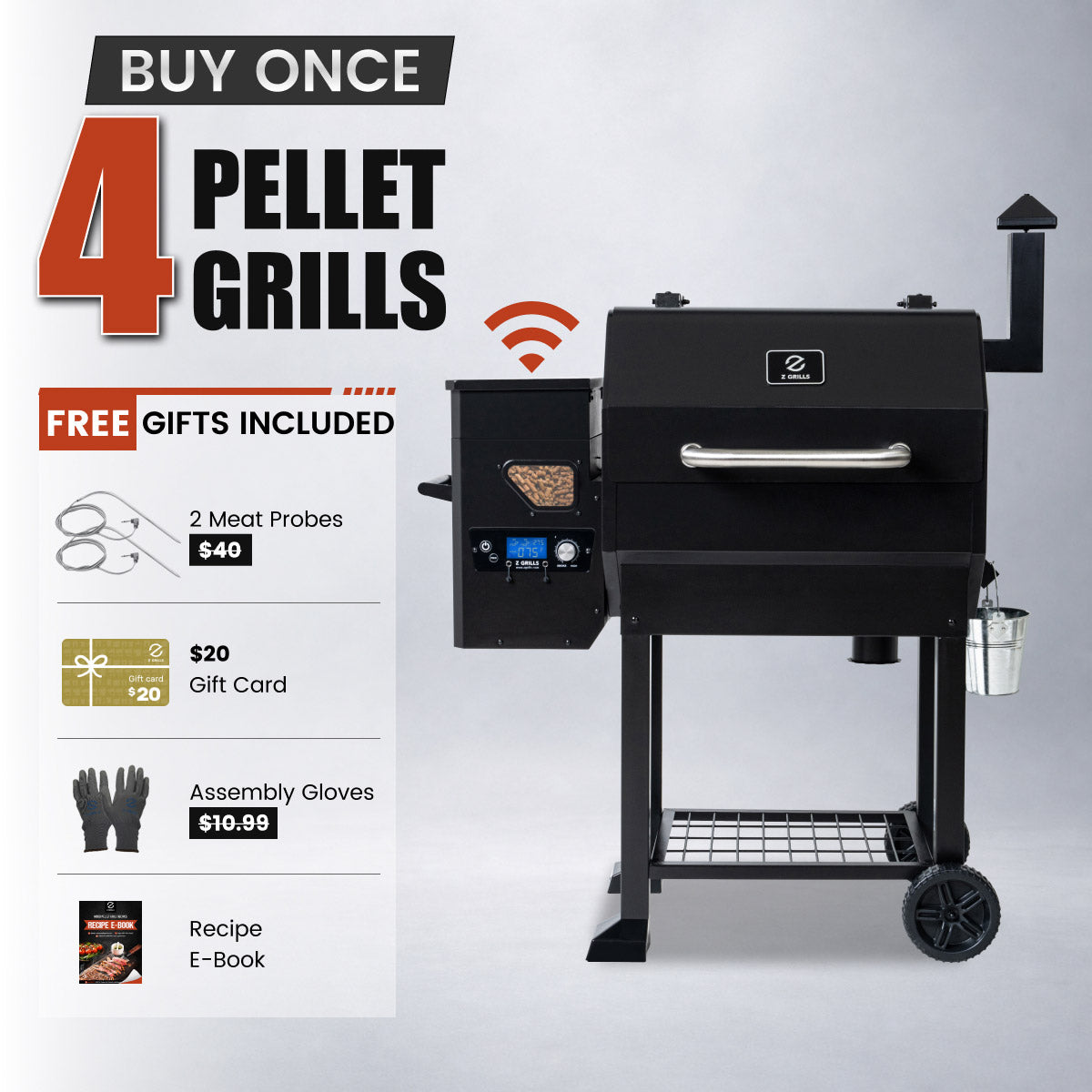 🔥 10502B WIFI XL Pellet Grill