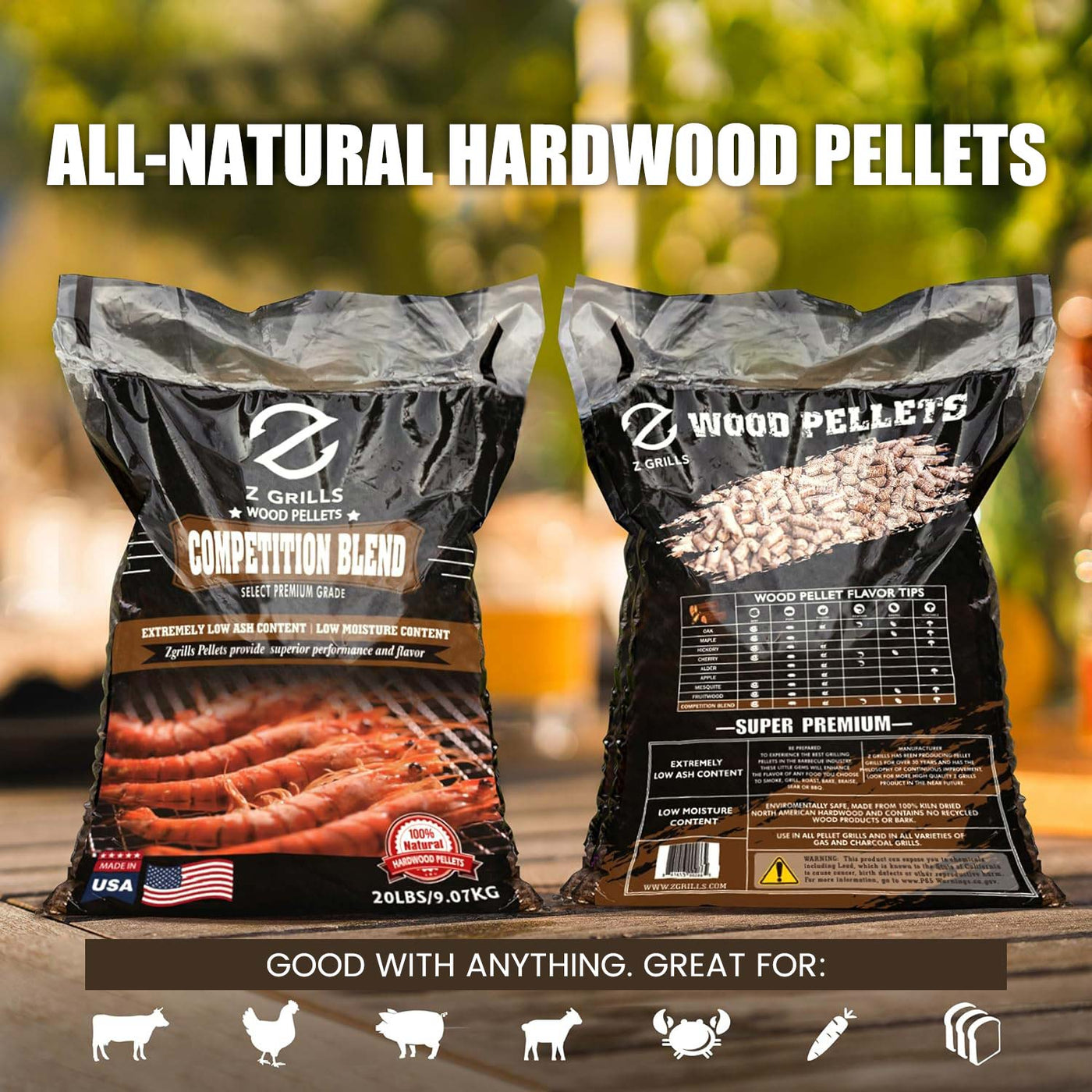 Z GRILLS COMPETITION BLEND BBQ GRILL PELLETS