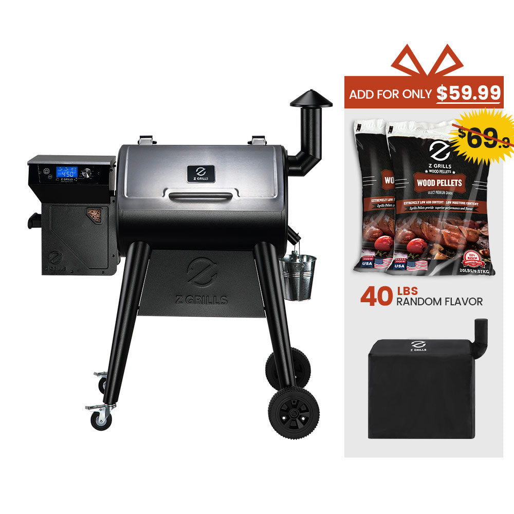 Hardwood Pellets Z Grills 450E Pellet Smoker Bundle PID