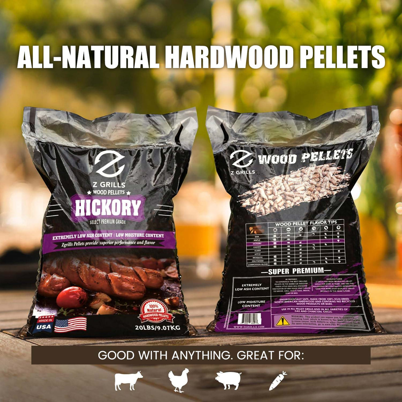 Z GRILLS HICKORY BBQ GRILL PELLETS