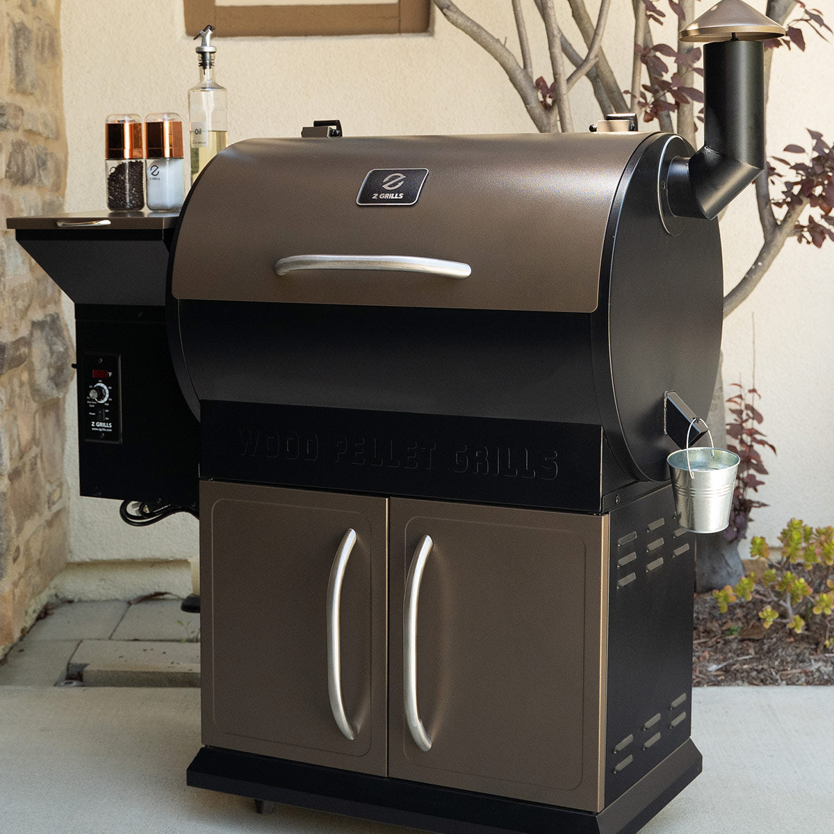 Z Grills 700D2E Electric Pellet Grill Smoker in Silver and Black