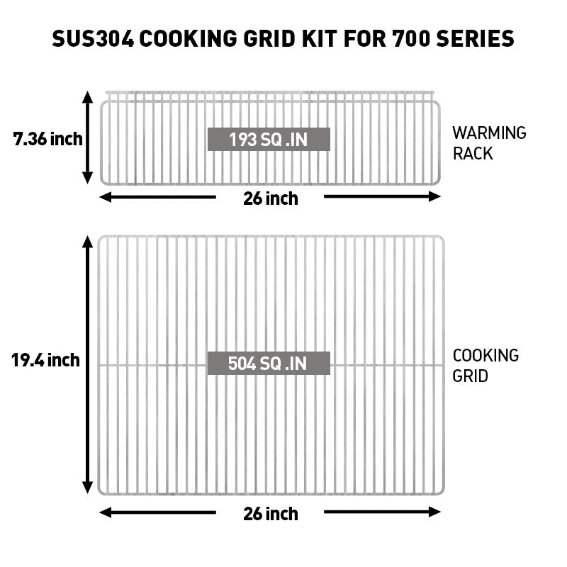 SUS304 Cooking Grid Kit For 700 Series