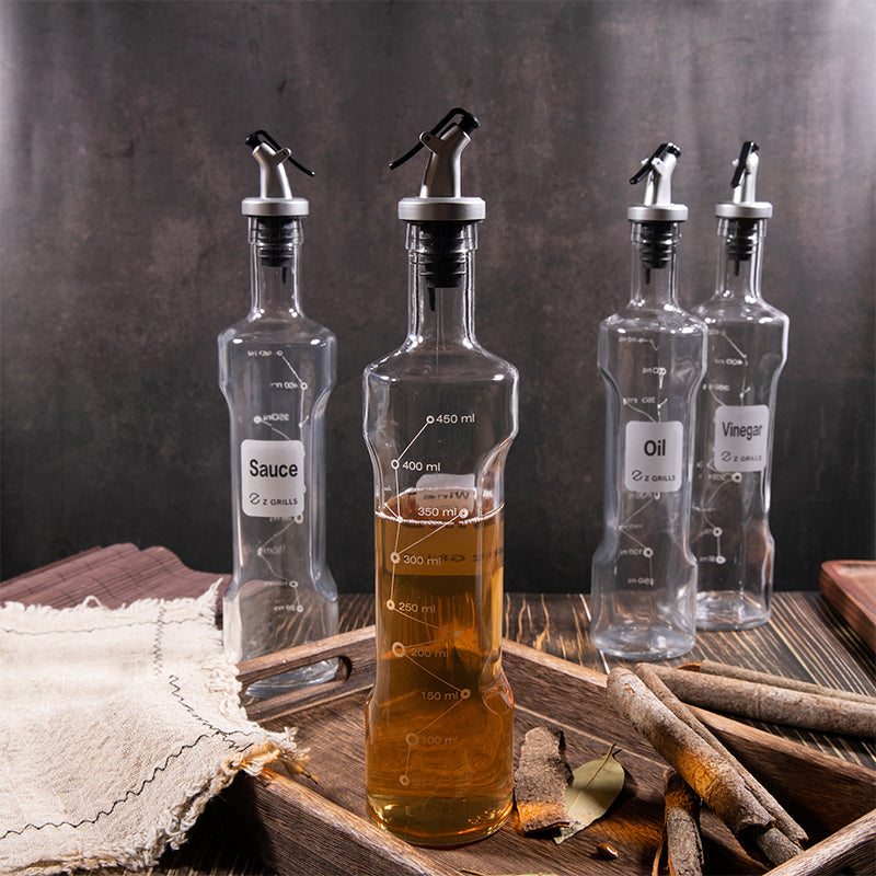 Glass Oil Bottles 4 Pack