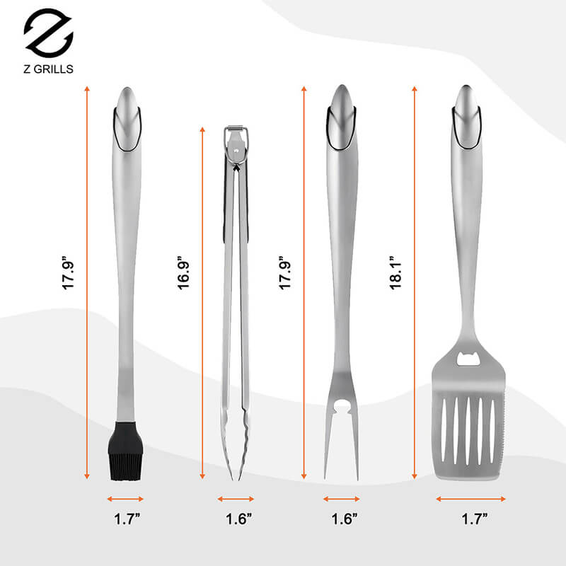 4-PACK GRILLING TOOL SET