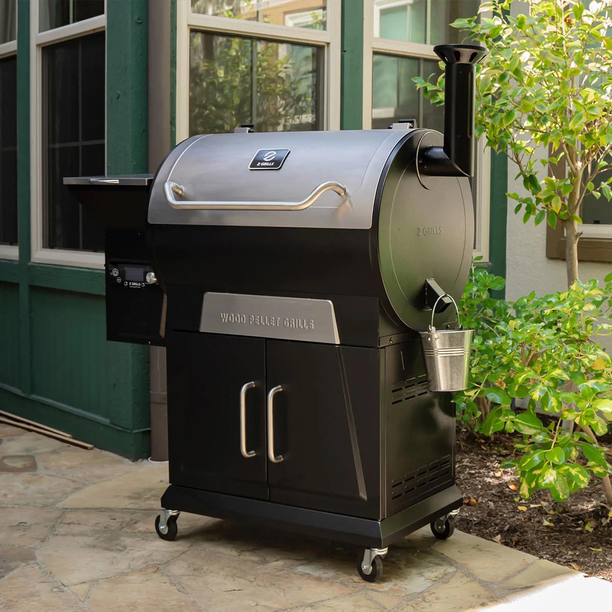 Z Grills 700D2E Electric Pellet Grill Smoker in Silver and Black